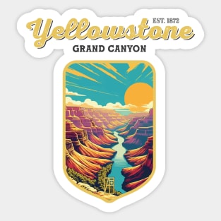 USA - NATIONAL PARK - YELLOWSTONE Grand Canyon of the Yellowstone - 8 Sticker